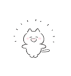 感情を伝える白いこねこスタンプ（個別スタンプ：4）