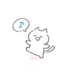 感情を伝える白いこねこスタンプ（個別スタンプ：5）
