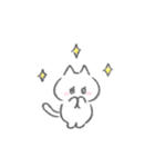 感情を伝える白いこねこスタンプ（個別スタンプ：7）