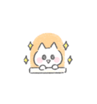感情を伝える白いこねこスタンプ（個別スタンプ：8）