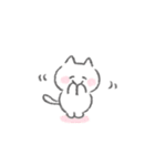 感情を伝える白いこねこスタンプ（個別スタンプ：9）