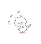感情を伝える白いこねこスタンプ（個別スタンプ：10）