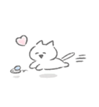 感情を伝える白いこねこスタンプ（個別スタンプ：12）