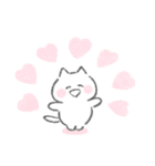 感情を伝える白いこねこスタンプ（個別スタンプ：14）