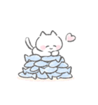 感情を伝える白いこねこスタンプ（個別スタンプ：15）