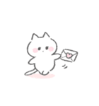 感情を伝える白いこねこスタンプ（個別スタンプ：17）