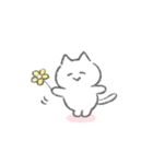 感情を伝える白いこねこスタンプ（個別スタンプ：18）