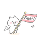 感情を伝える白いこねこスタンプ（個別スタンプ：19）