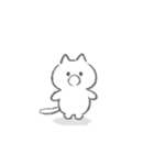 感情を伝える白いこねこスタンプ（個別スタンプ：22）