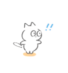 感情を伝える白いこねこスタンプ（個別スタンプ：24）