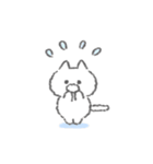 感情を伝える白いこねこスタンプ（個別スタンプ：25）