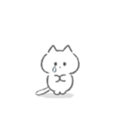 感情を伝える白いこねこスタンプ（個別スタンプ：26）