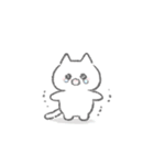 感情を伝える白いこねこスタンプ（個別スタンプ：27）