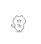 感情を伝える白いこねこスタンプ（個別スタンプ：34）