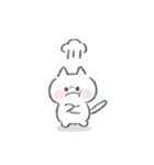 感情を伝える白いこねこスタンプ（個別スタンプ：35）