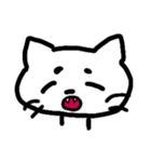 [アレンジ用]感情豊かなネコ（白）（個別スタンプ：1）
