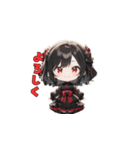 漆黒の小悪魔ガール（個別スタンプ：2）