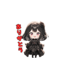 漆黒の小悪魔ガール（個別スタンプ：10）