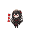 漆黒の小悪魔ガール（個別スタンプ：17）