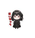 漆黒の小悪魔ガール（個別スタンプ：19）