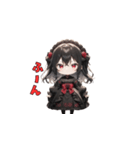 漆黒の小悪魔ガール（個別スタンプ：38）