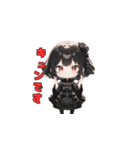 漆黒の小悪魔ガール（個別スタンプ：40）