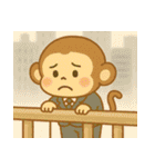 モンキーベイビーズの生活 (にほんご) Ver4（個別スタンプ：16）