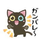 黒猫のオッドアイちゃん【日常】デカ文字（個別スタンプ：13）