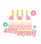 かわいい誕生日＆年中行事♪お祝い（個別スタンプ：4）