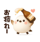 【3D】ずっと使える★シマエナガの夏（個別スタンプ：5）