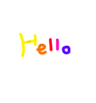 カラフル文字(日常で使える言葉)（個別スタンプ：1）