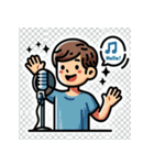 こんにちは！世界中の笑顔たち（個別スタンプ：9）