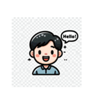 こんにちは！世界中の笑顔たち（個別スタンプ：10）