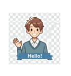 こんにちは！世界中の笑顔たち（個別スタンプ：32）