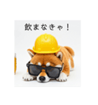 ぐでだる柴犬⭐酔いつぶれお正月(再販)（個別スタンプ：1）