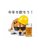 ぐでだる柴犬⭐酔いつぶれお正月(再販)（個別スタンプ：33）