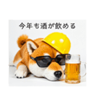ぐでだる柴犬⭐酔いつぶれお正月(再販)（個別スタンプ：38）