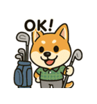 ゴルフ好きな柴犬[スポーツ好き・友達に]（個別スタンプ：3）