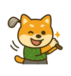 ゴルフ好きな柴犬[スポーツ好き・友達に]（個別スタンプ：18）