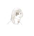 人の顔を描きました（個別スタンプ：14）
