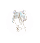人の顔を描きました（個別スタンプ：20）
