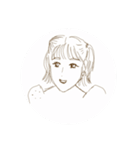 人の顔を描きました（個別スタンプ：21）