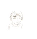 人の顔を描きました（個別スタンプ：33）