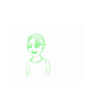 人の顔を描きました（個別スタンプ：34）