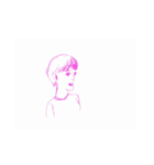人の顔を描きました（個別スタンプ：35）