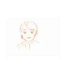人の顔を描きました（個別スタンプ：36）