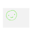 人の顔を描きました（個別スタンプ：40）