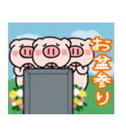 子ブタ3きょうだい 13  夏スタンプ（個別スタンプ：8）