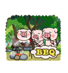 子ブタ3きょうだい 13  夏スタンプ（個別スタンプ：20）