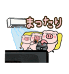 子ブタ3きょうだい 13  夏スタンプ（個別スタンプ：36）